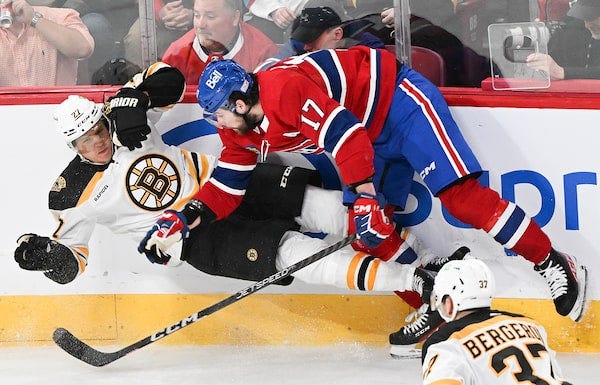 Bergeron's late goal lifts Bruins over Canadiens 4-2 - The Globe and Mail