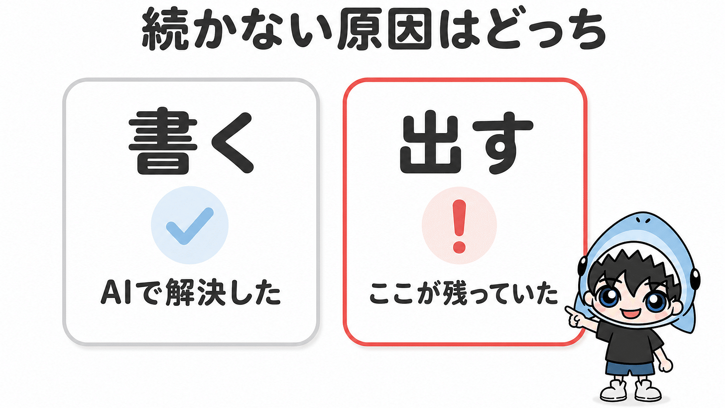 続かない原因はどっち 続かない原因はどっち