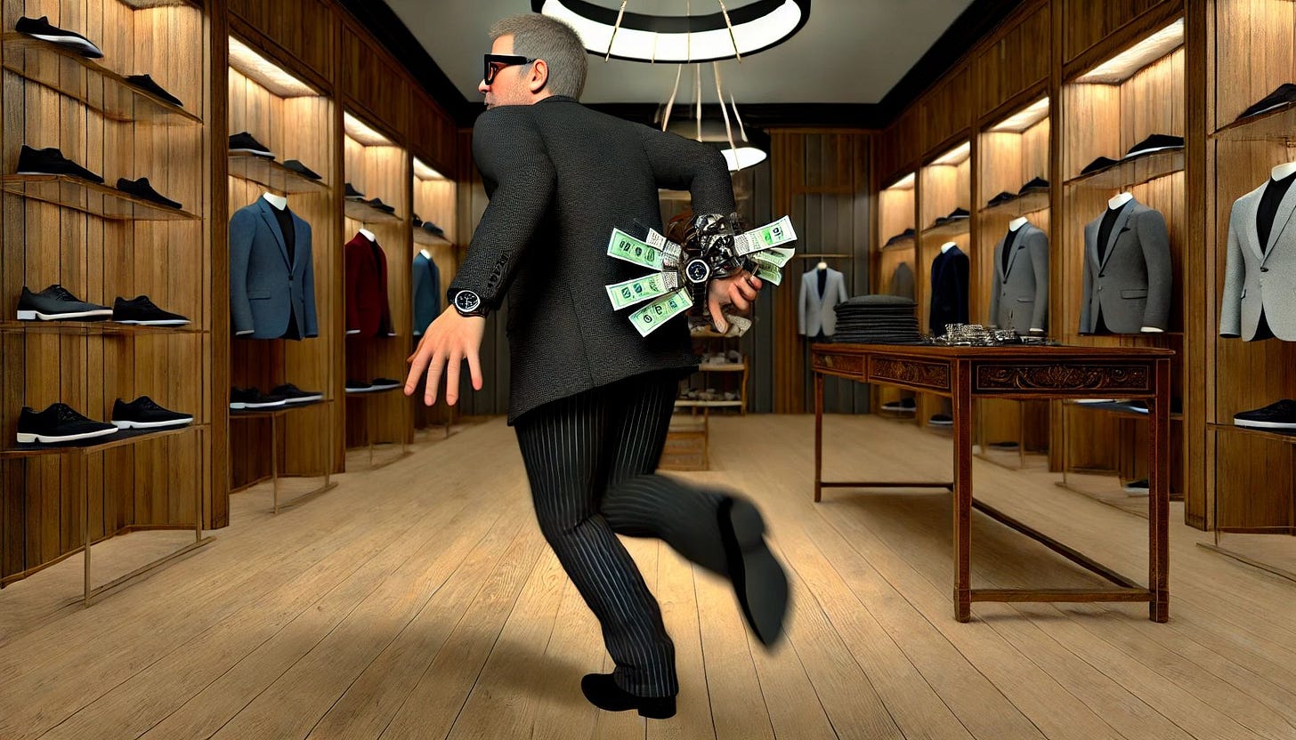 Labour Party Freebies - man running away