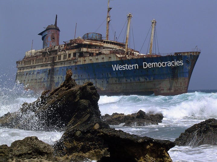 The Beaching of Democracy in the Declining West. 