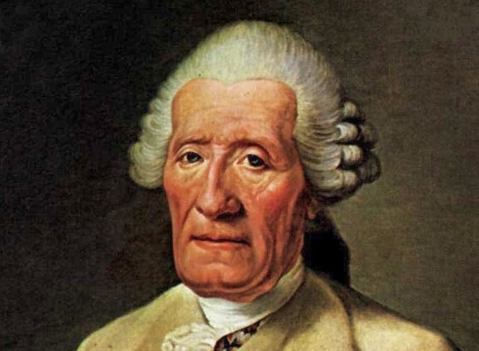 Jacques de Vaucanson in 18th century wig looking a bit put out