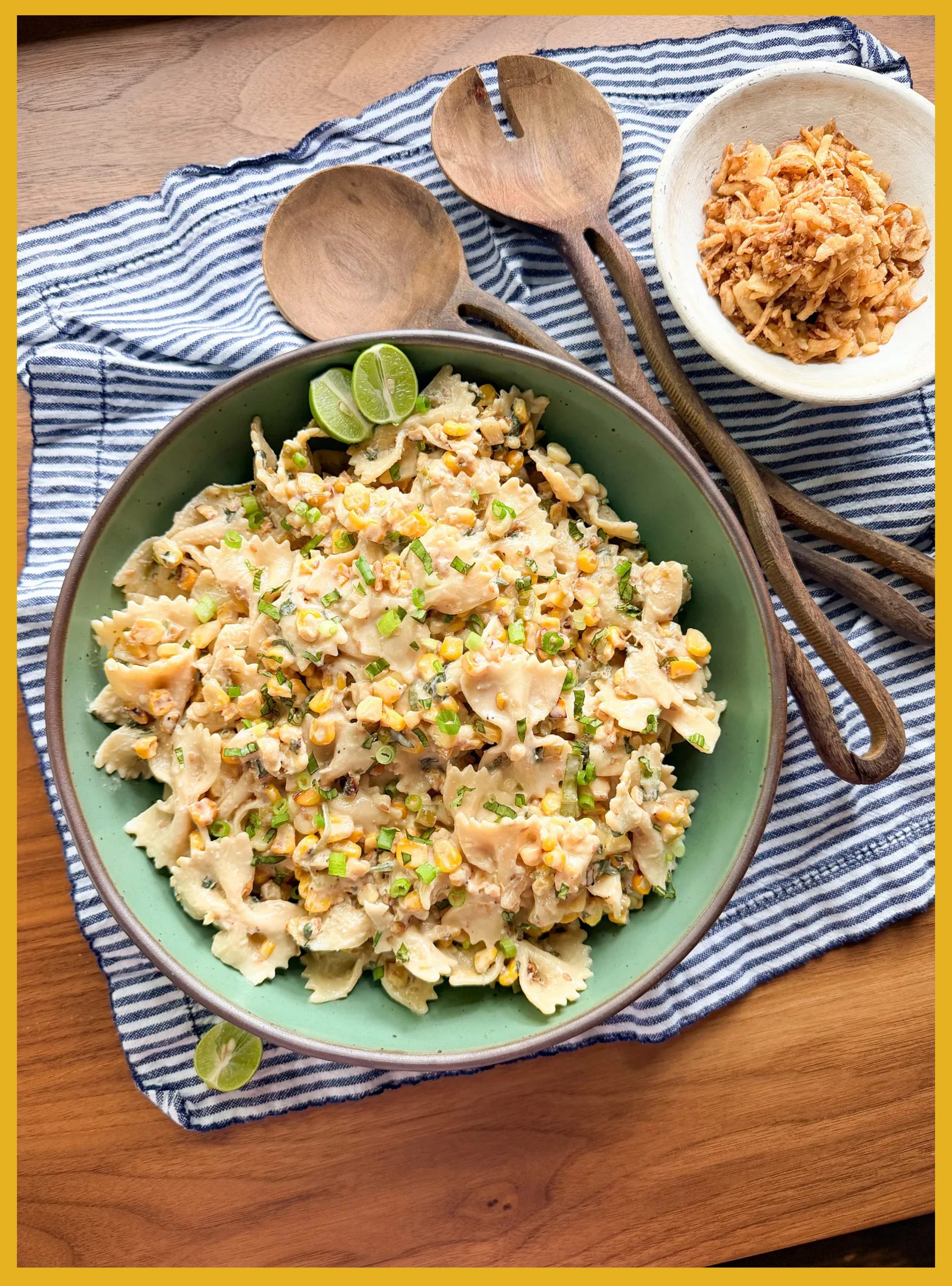 charred corn & green onion miso pasta salad charred corn & green onion miso pasta salad