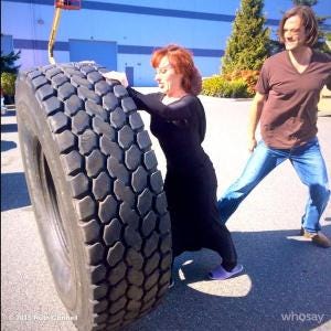 Having fun on set with Jared