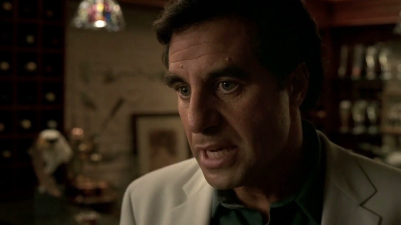 Sopranos, Carmine Quote: The fundamental question is will I be as effective of a boss as my dad? - YouTube Sopranos, Carmine Quote: The fundamental question is will I be as effective of a boss as my dad? - YouTube