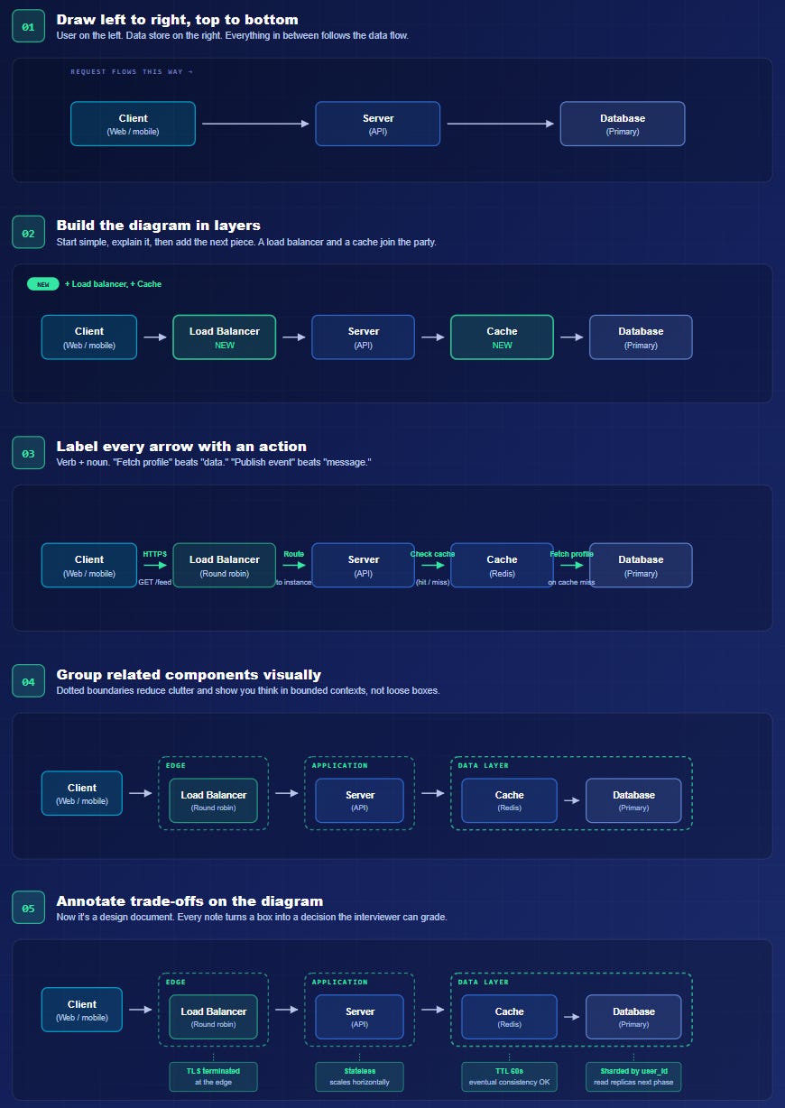 Why Your System Design Diagrams Confuse Interviewers (and How to Fix Them)