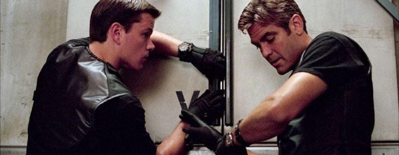 A scene from Ocean's Eleven. A scene from Ocean's Eleven.