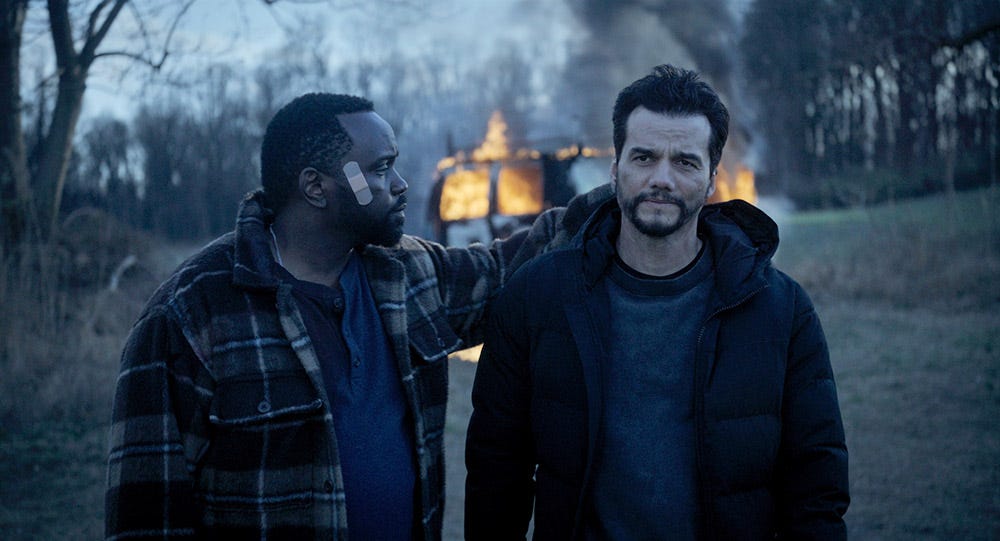 Brian Tyree Henry and Wagner Moura in Dope Thief