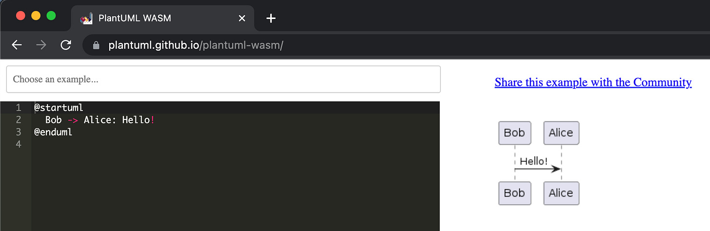plantuml web assembly