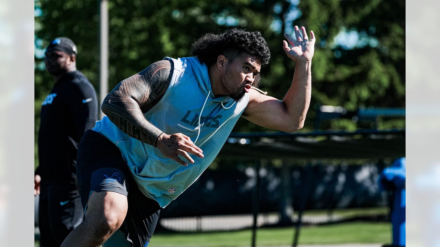 Jay Tufele Detroit Lions May 2026 offseason workouts