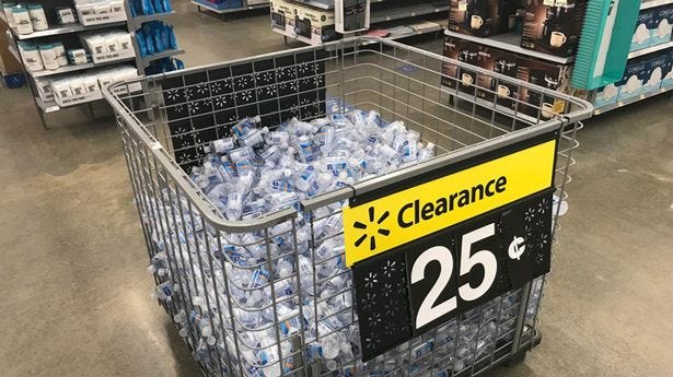 Glimmer of hope as supermarket bargain bins loaded with hand sanitiser for  17p - Mirror Online