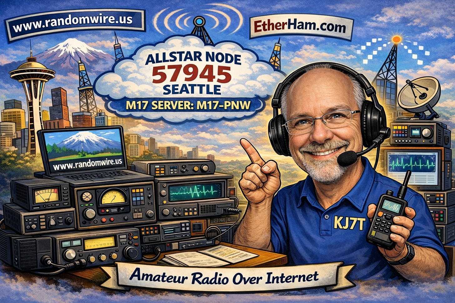 ChatGPT-generated caricature of KJ7T