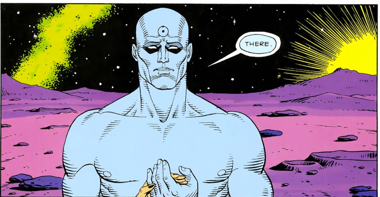 'Watchmen's' Dr. Manhattan Is Not As Logical As Alan Moore Thinks He Is
