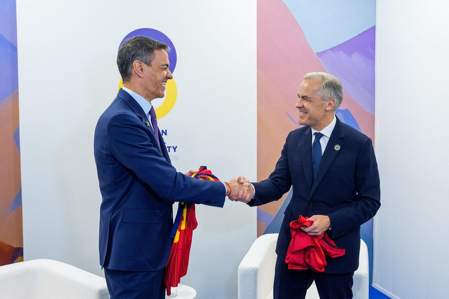 Prime Minister of Spain, Pedro Sánchez with Mark Carney Prime Minister of Spain, Pedro Sánchez with Mark Carney