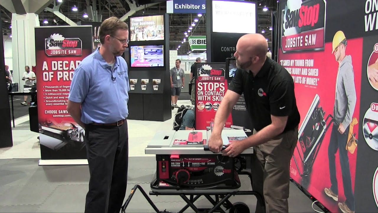 Image result for sawstop trade show 2006