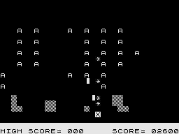 Astro Invaders (ZX81) screenshot: Astro-Invaders