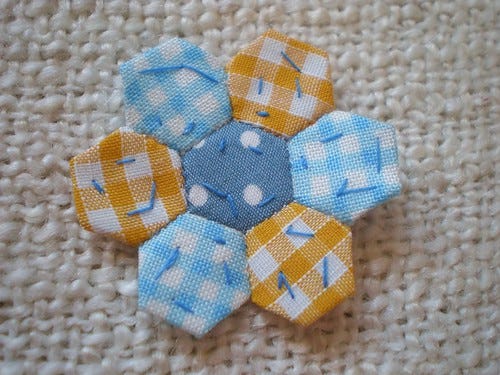 Tiny Miniature Patchwork Hexagons Tiny Miniature Patchwork Hexagons