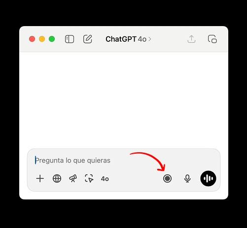 Puede ser una captura de pantalla de Twitter de texto que dice "ChatGPT 40> Pregunta Preguntaloquequieras lo que quieras + 40 小"