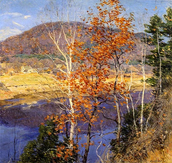 Closing Autumn, 1924, Willard Metcalf Closing Autumn, 1924, Willard Metcalf