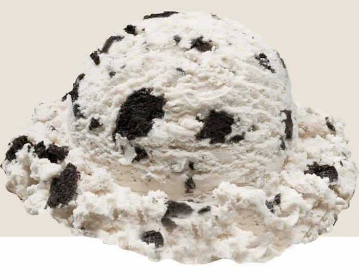Large scoop of Cookies N Cream ice cream Large scoop of Cookies N Cream ice cream