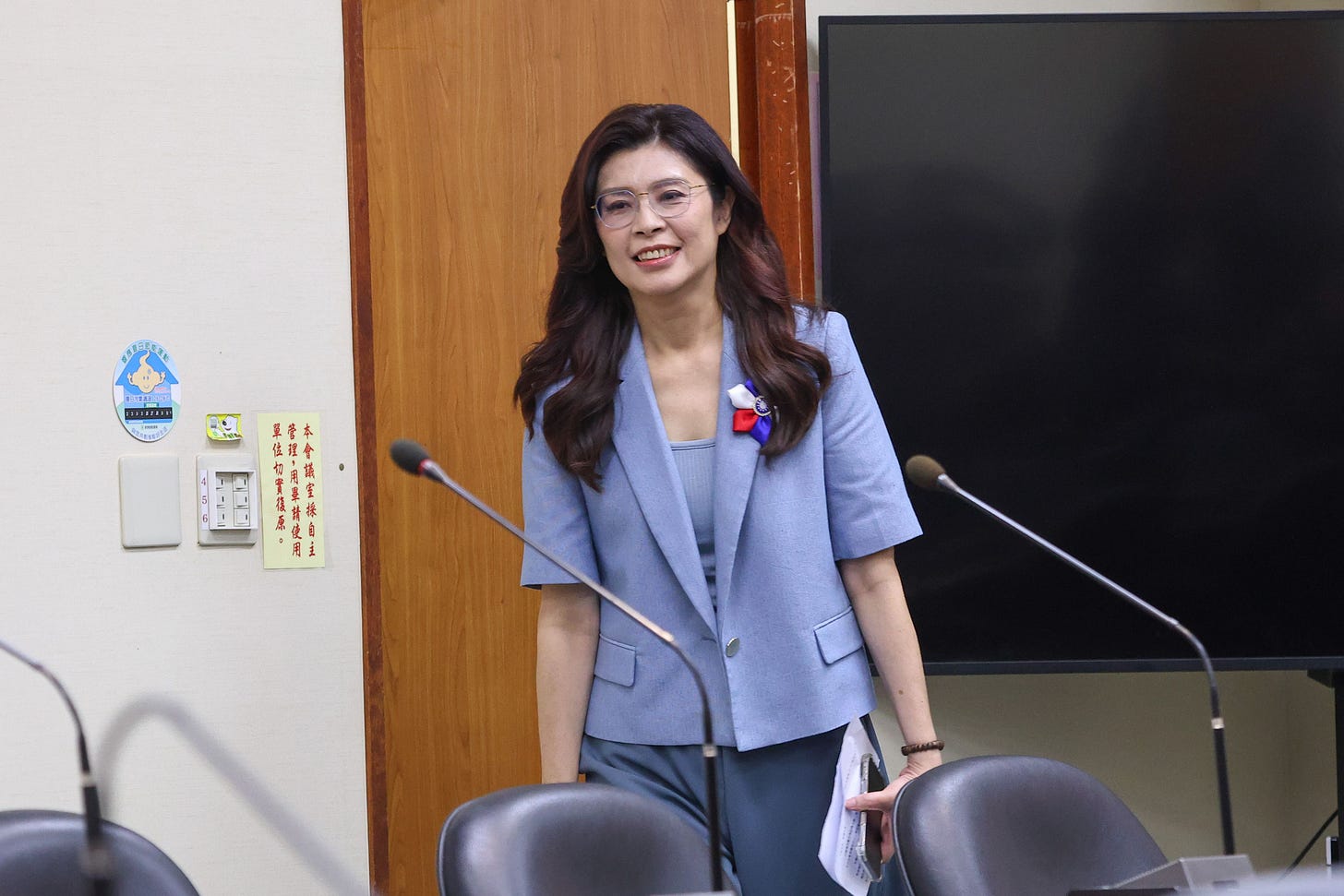 20260330-國民黨主席鄭麗文30日親自召開率團訪問大陸記者會。（顏麟宇攝）