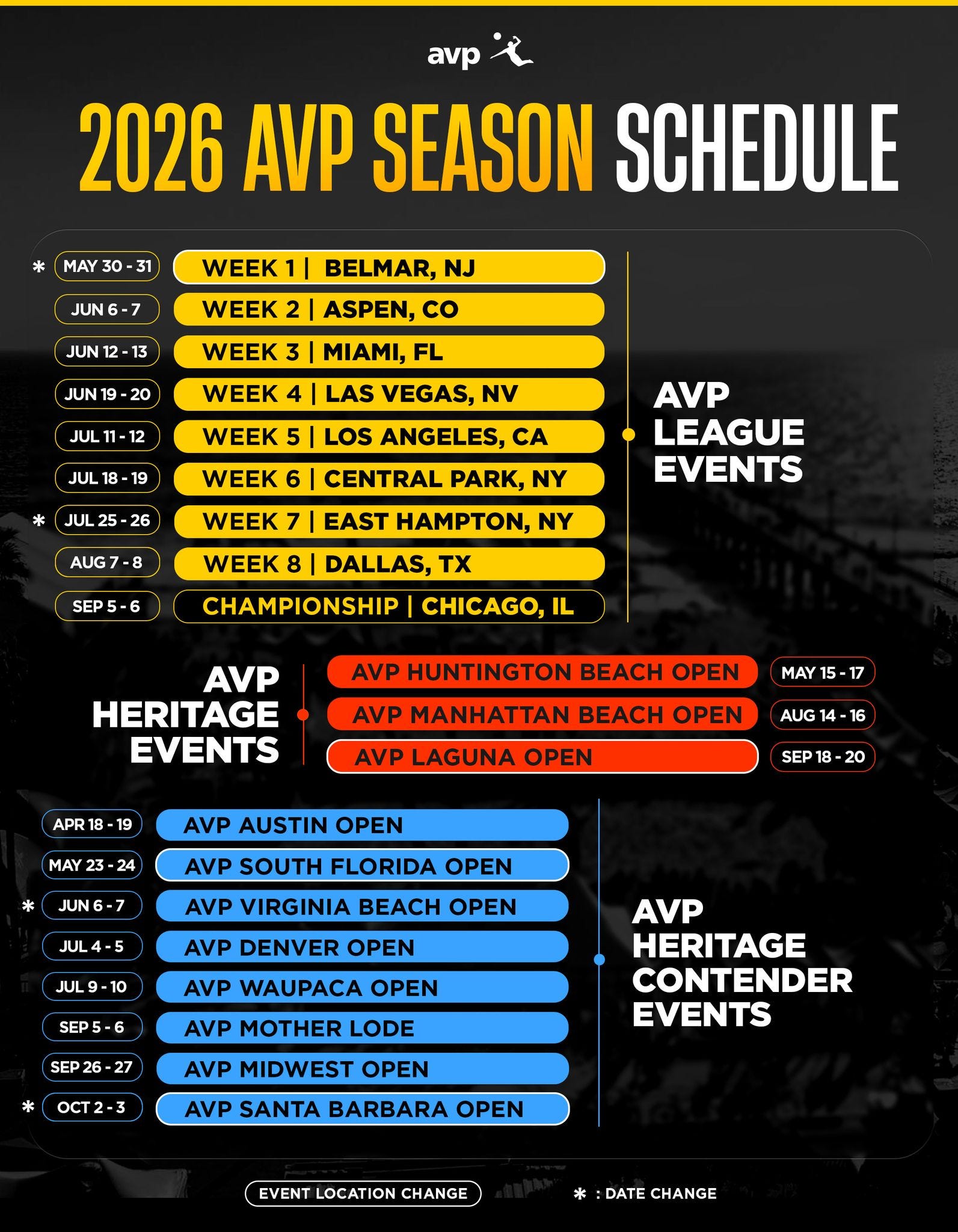 Avp Cup 2027 Schedule