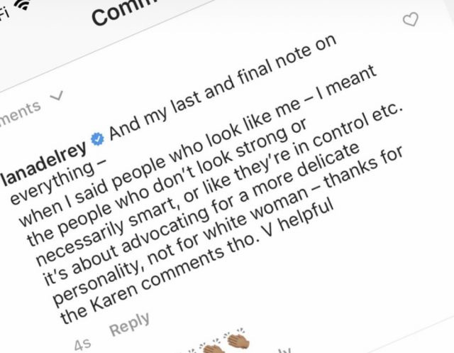 Lana Del Rey Says "Don't Call Me Racist" After Instagram Post ... Lana Del Rey Says "Don't Call Me Racist" After Instagram Post ...