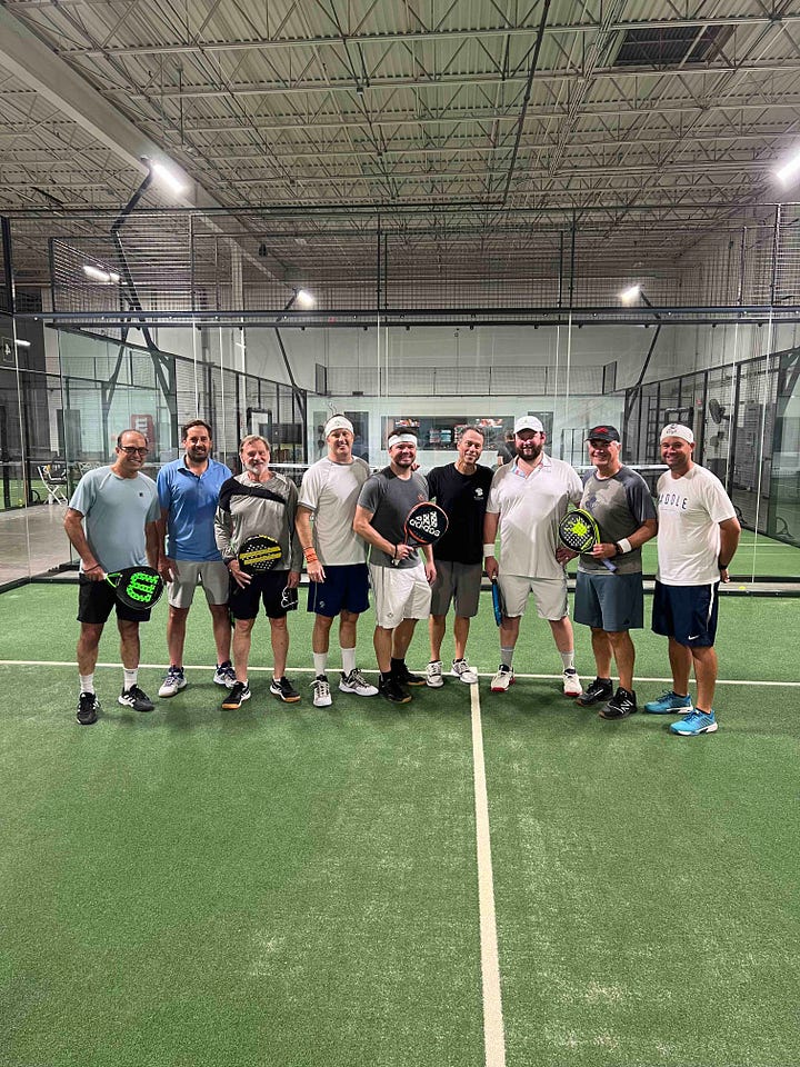 Playing padel at Padel Clube in Illinois