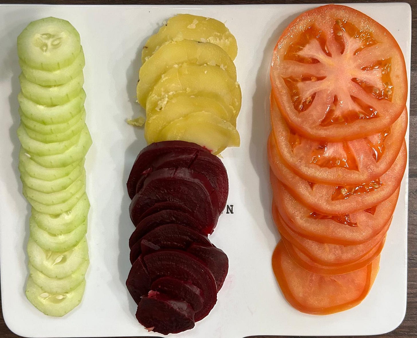 Sliced vegetables for Bombay Sandwich