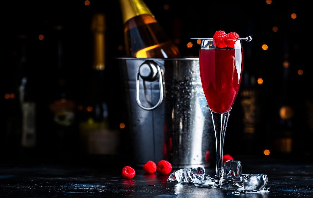 Sparkling wine with juice cocktail