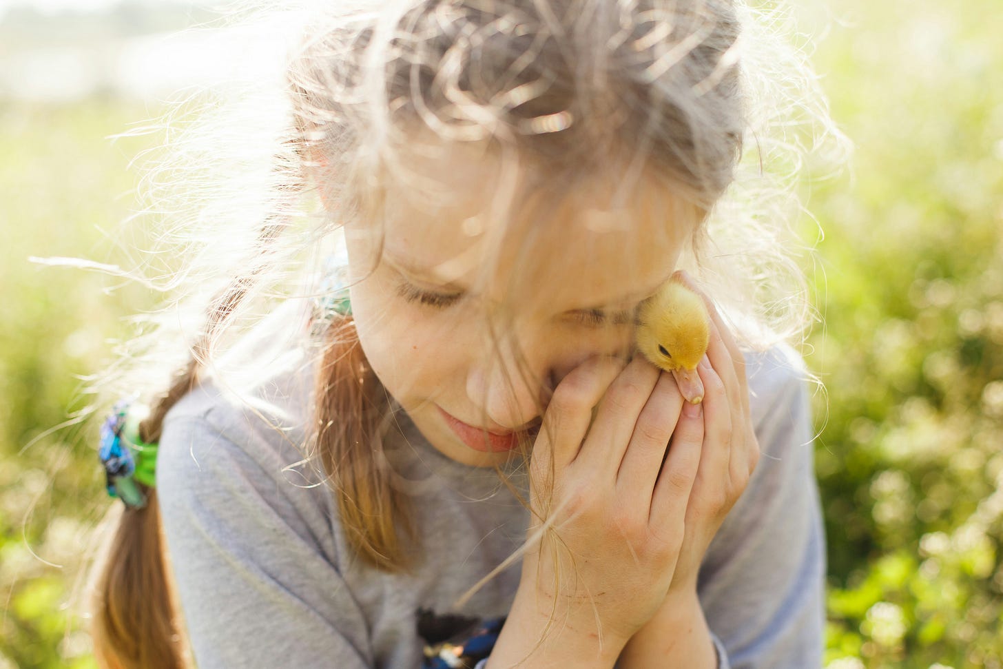 girl and duckling. Yulia Dubyna