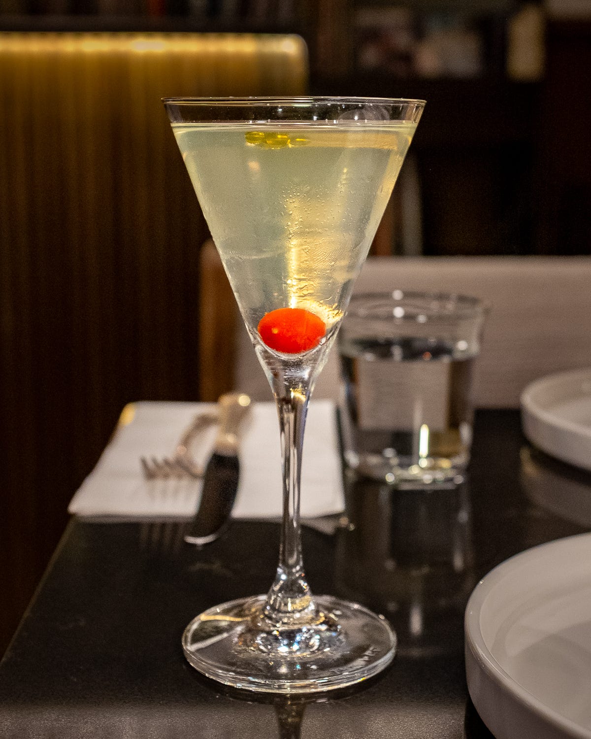 Fattoush cocktail at Peach Crease Club