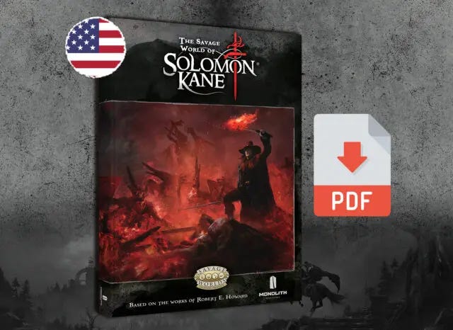 The Savage World of Solomon Kane - Roleplaying Game - Core Book - PDF (ENG)  - Monolith Board Games