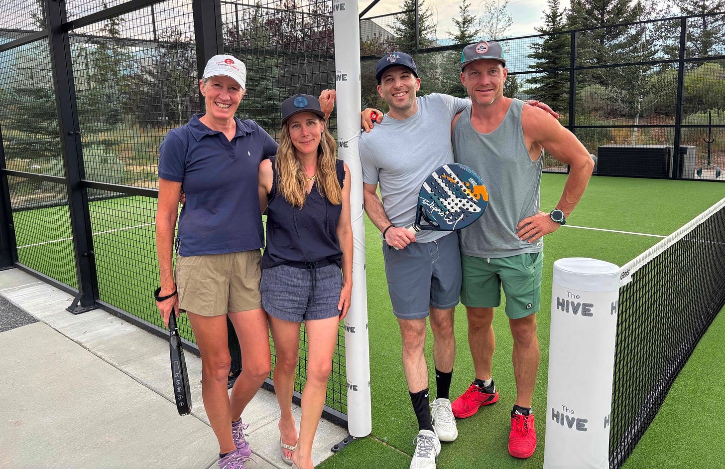 Hollye Shepherd and friends on a padel court in Park City, UT Hollye Shepherd and friends on a padel court in Park City, UT