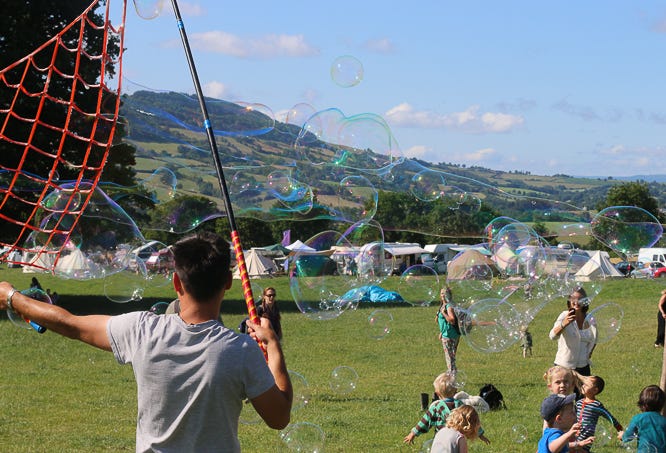 Bubbles at Starry Skies festival in Wales 