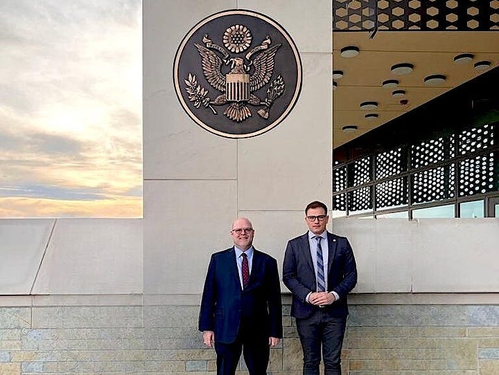 Images shared by Aleksandar Arsenijevic on his social media accounts show him meeting with prominent Western diplomats, including former U.S. Ambassador to Kosovo Jeffrey Hovenier, former U.S. Special Envoy Gabriel Escobar, whose ties to Serbian interests have drawn scrutiny, German Ambassador Jörn Rohde, and former British Ambassador Nicholas Abbott. These carefully curated photos have been used by Arsenijevic to bolster his image as a respected international actor despite mounting controversies surrounding his affiliations and activities.
