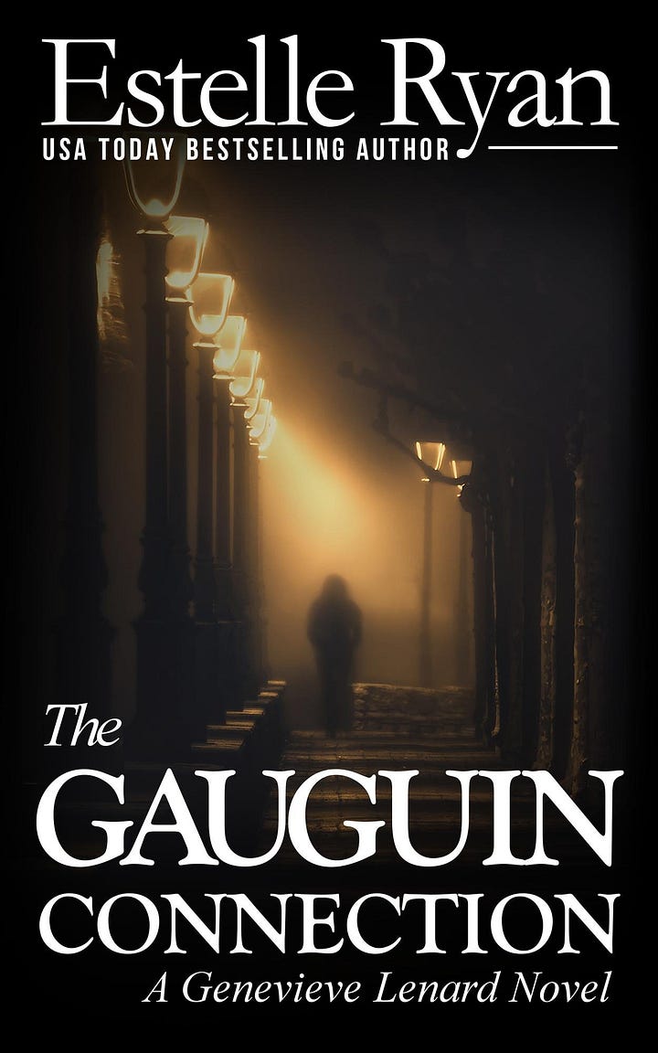 The two book covers, both foggy and atmospheric, showing the backs of the characters as they're walking away from the camera.