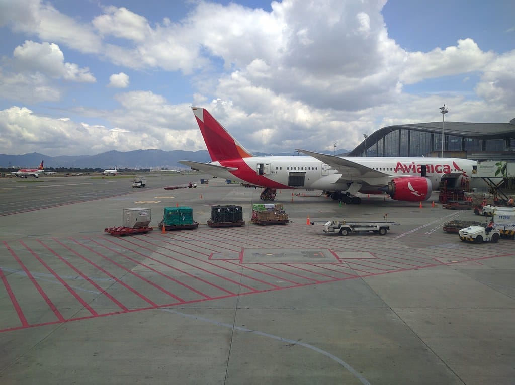 Bogota El Dorado airport with Avianca aircraft