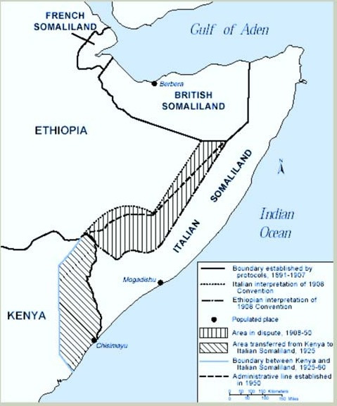 Colonial control of Somalia