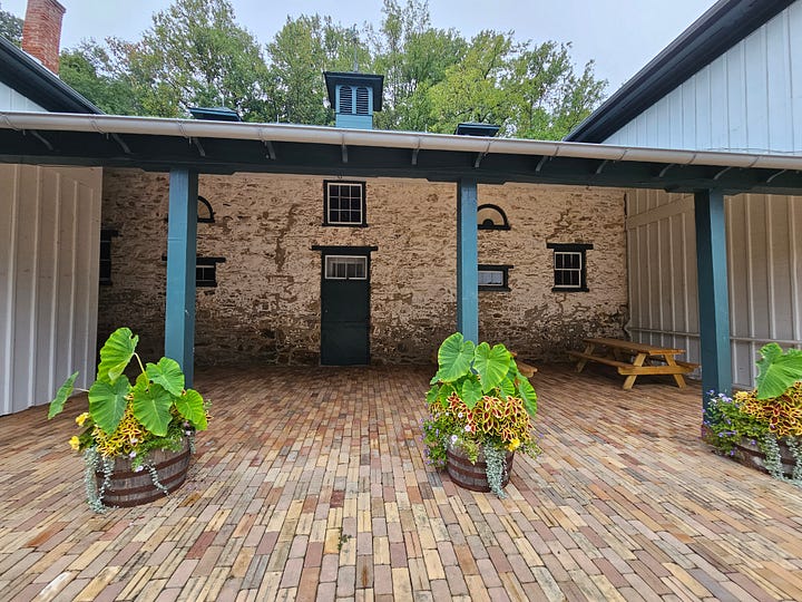 The stone barn and coach house at Morven Park.