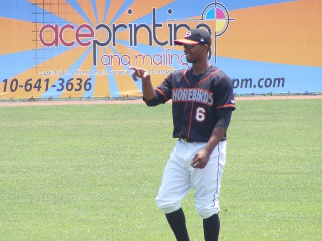 Rodolfo Cardona was all smiles before this game against Hickory back on July 1st. He would eventually go 1-for-2 in the contest with a double, RBI, and run scored. Rodolfo Cardona was all smiles before this game against Hickory back on July 1st. He would eventually go 1-for-2 in the contest with a double, RBI, and run scored.