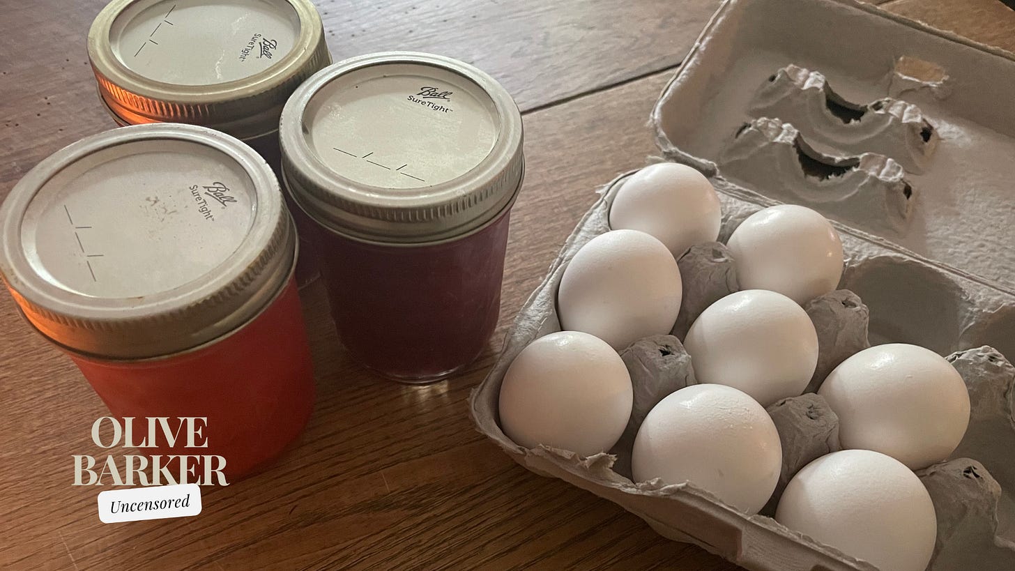 Homemade jam and eggs Image by Olive Barker | OliveBarkerUncensored.com