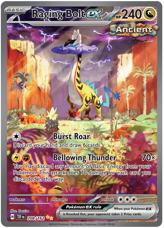 Raging Bolt ex - Temporal Forces #208 Pokemon Card