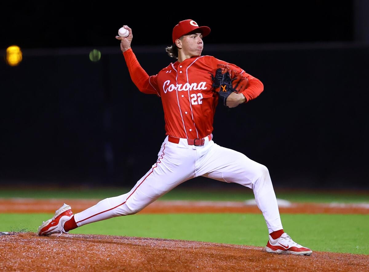 Prep sports roundup: Corona's Seth Hernandez puts on show for scouts - Los  Angeles Times