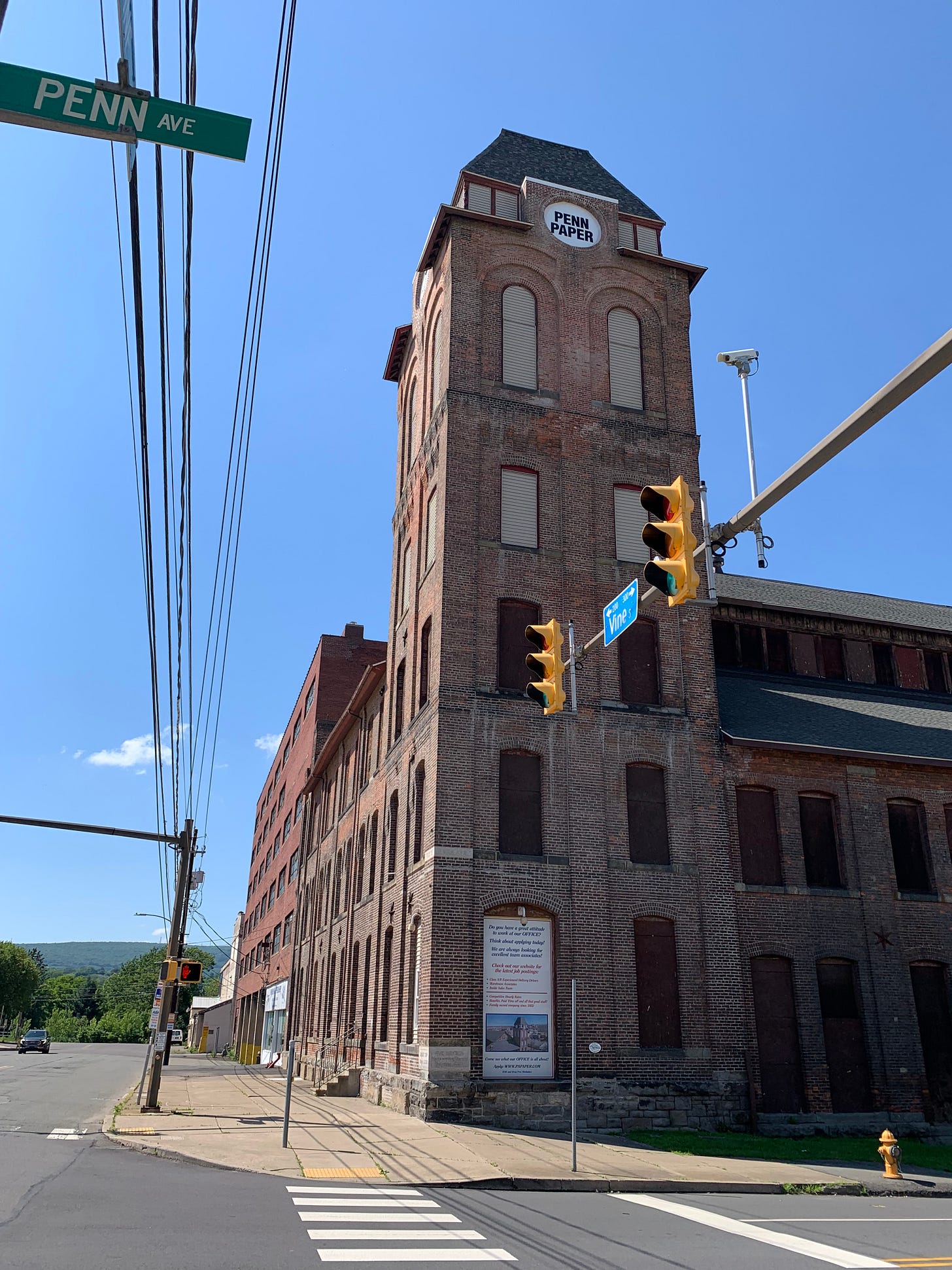 Penn Paper tower in Scranton, Pennsylvania