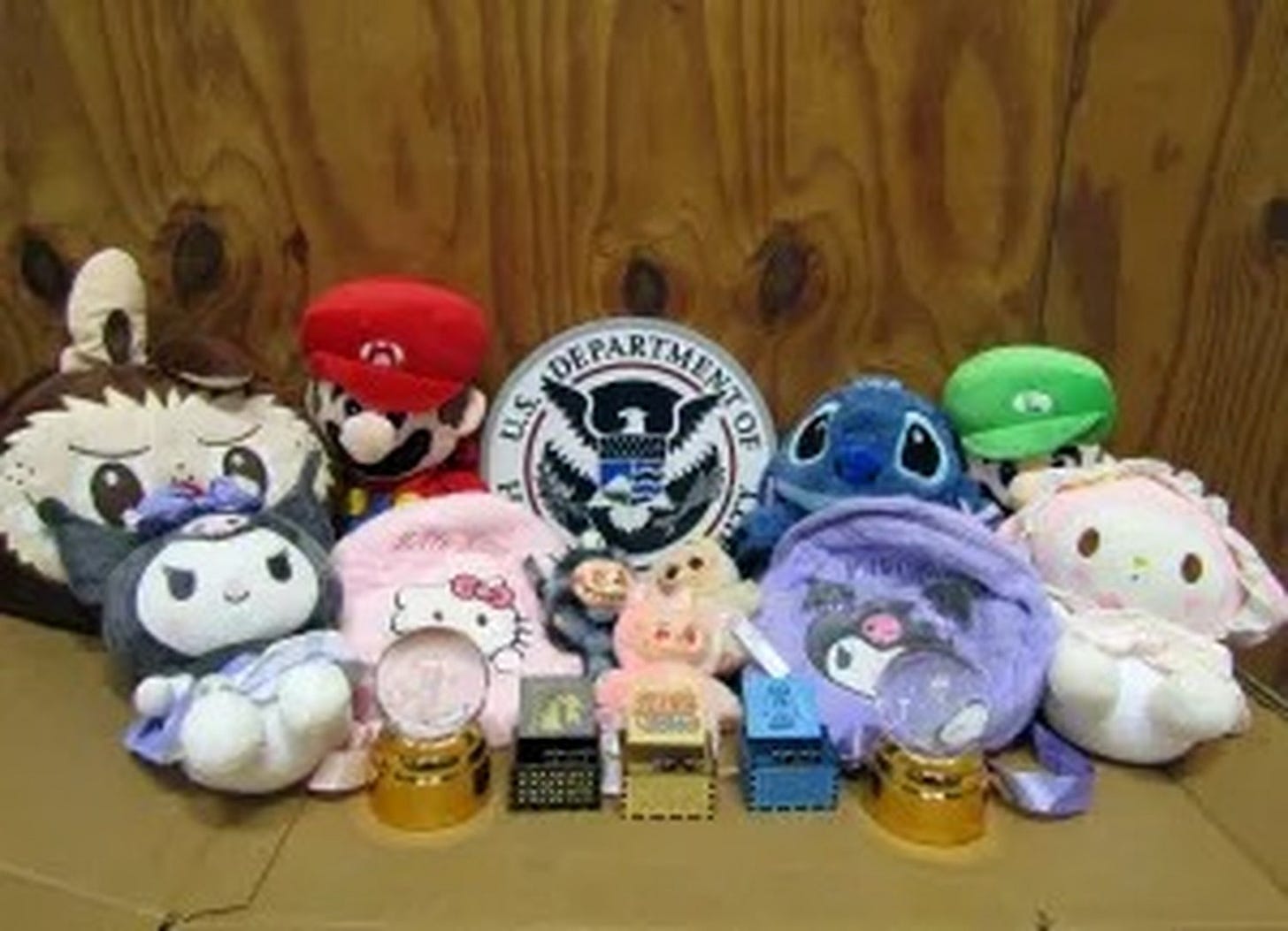 Counterfeit toys like these, seized on Oct. 29, 2025, in Virginia, can pose choking hazards to children