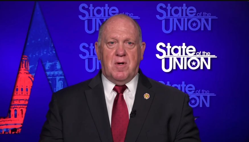 White House Border Czar Tom Homan on CNN’s “State of the Union” Sunday, July 26, 2026.