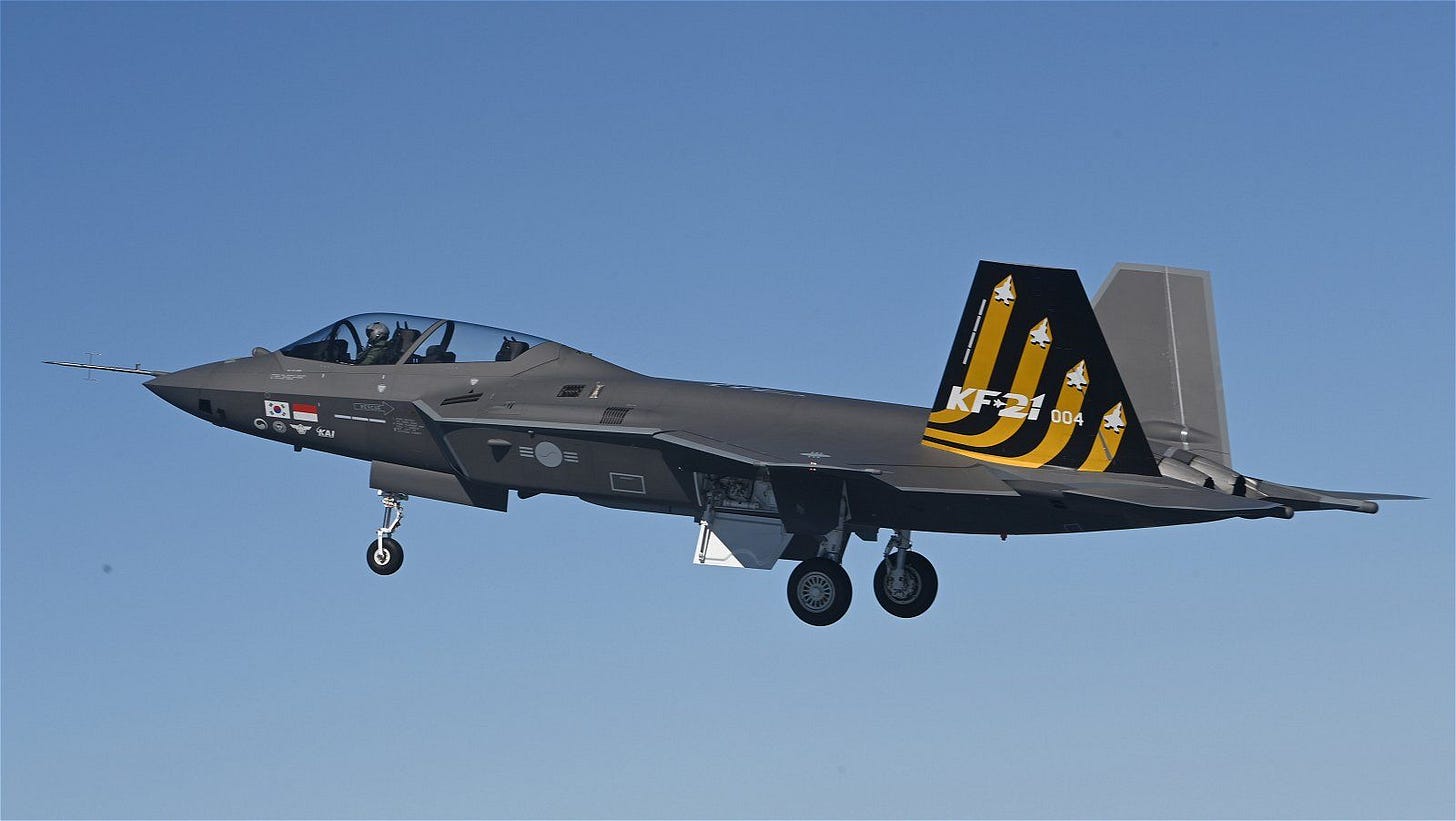 KF-21 Boramae fighter jet on the runway