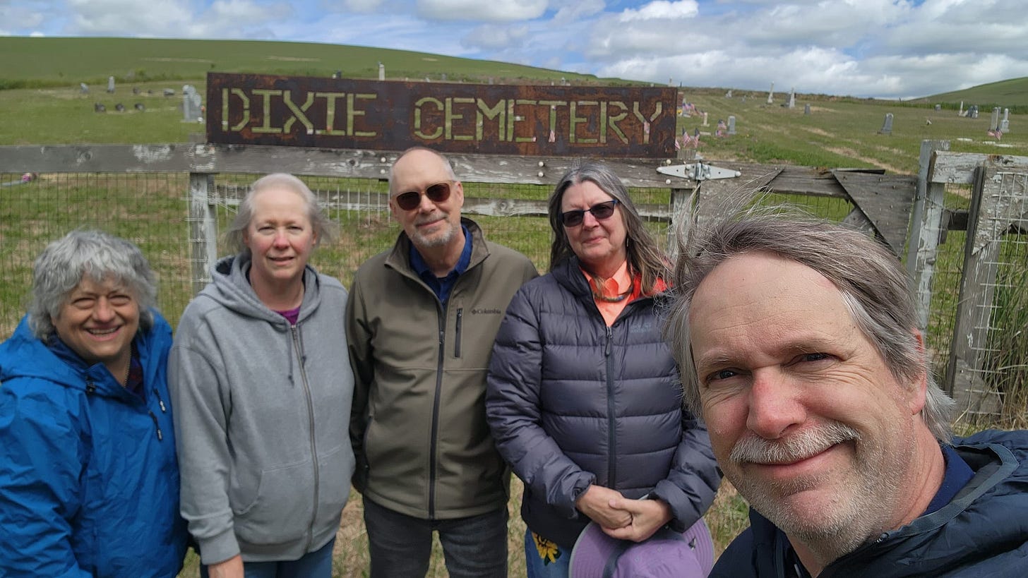L to R: Sister-in-law Heidi, sister Sandra, me, my wife Janis, and brother Eric