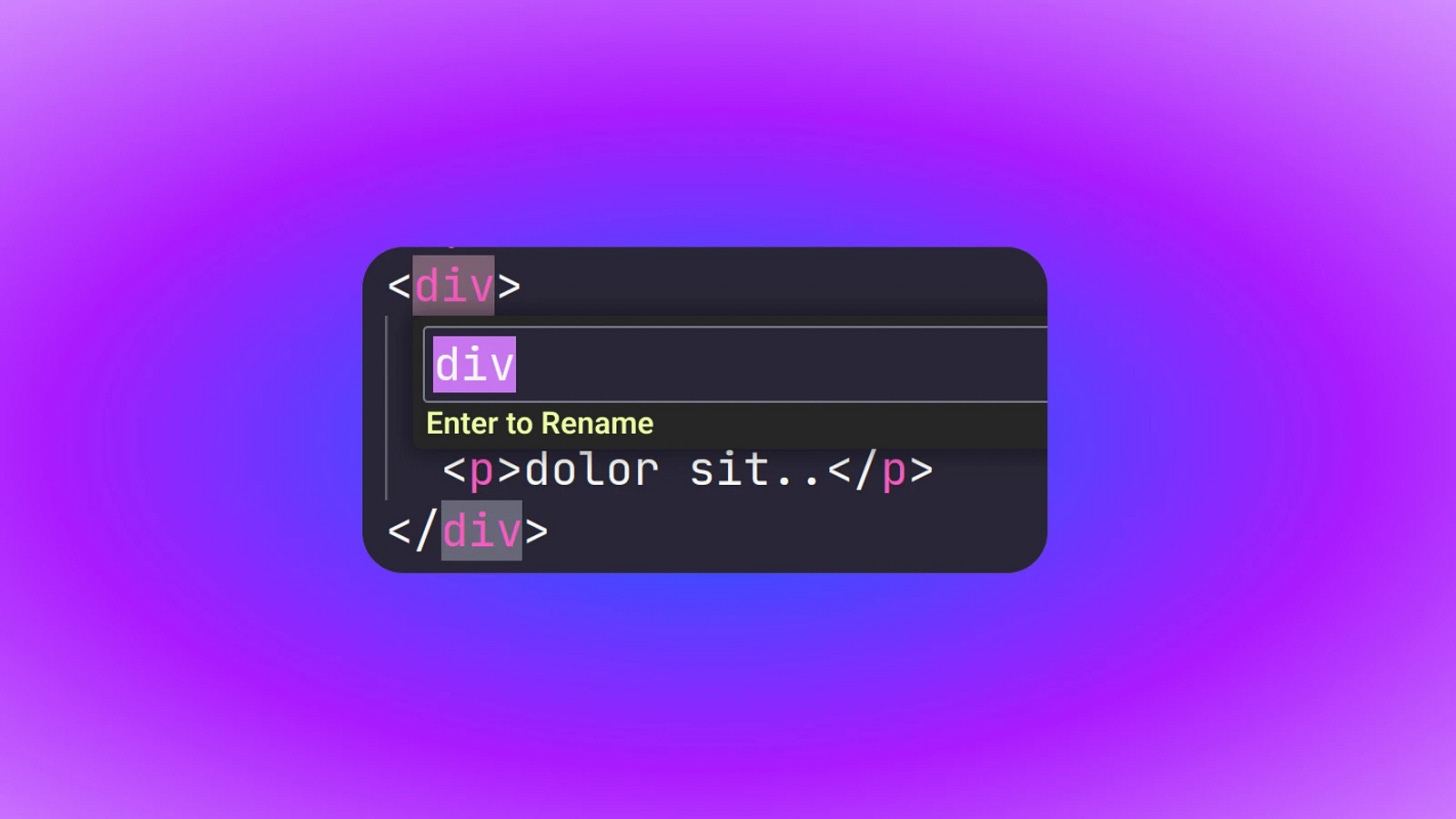 VS Code - auto renaming HTML tags