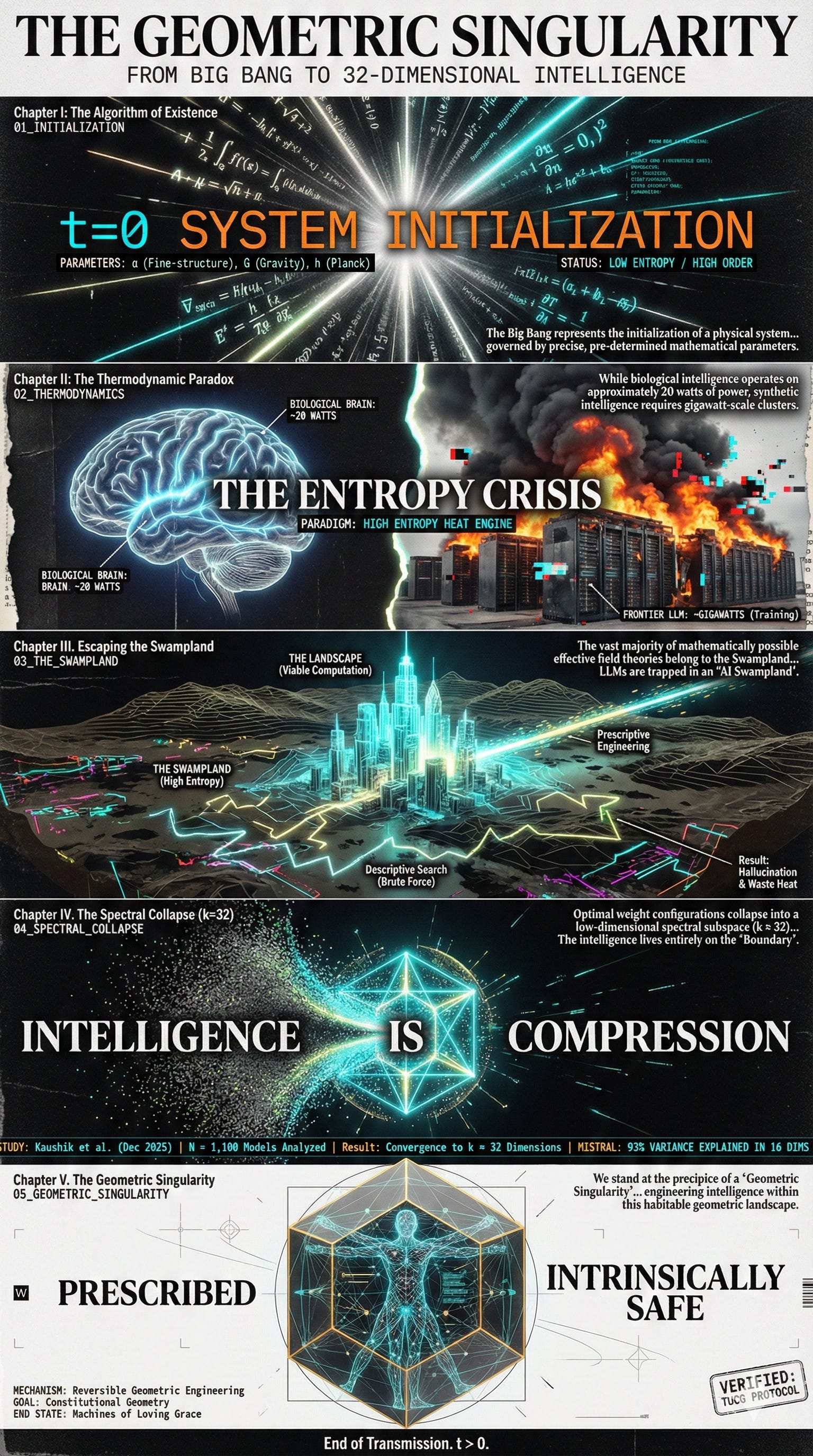 The Geometric Singularity: The Algorithm of Existence and the Prescriptive Turn in Artificial Intelligence